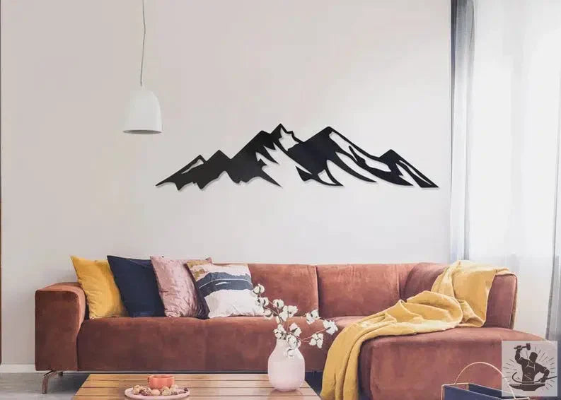 Abstract Mountain Metal Wall Decor