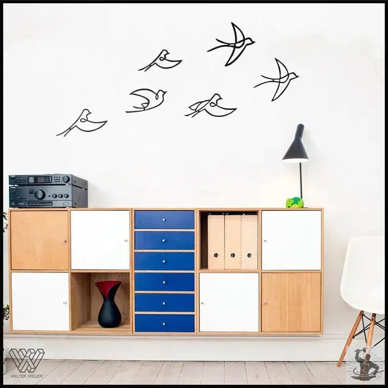 Birds Industrial Metal Wall Decor