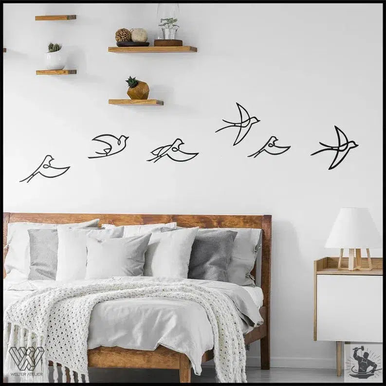 Birds Industrial Metal Wall Decor