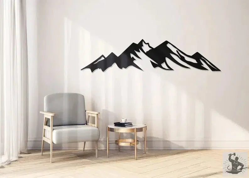 Abstract Mountain Metal Wall Decor
