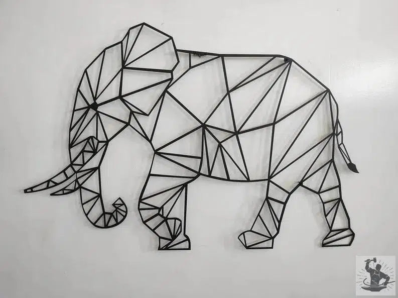Décoration murale métal éléphant