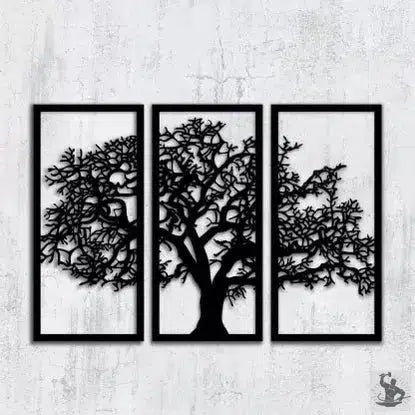 Industrial Metal Tree Wall Decor