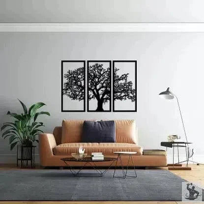 Industrial Metal Tree Wall Decor