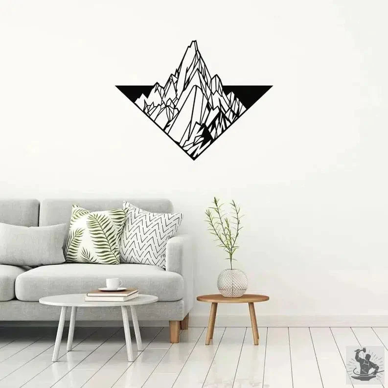 Modern Mountain Metal Wall Decor