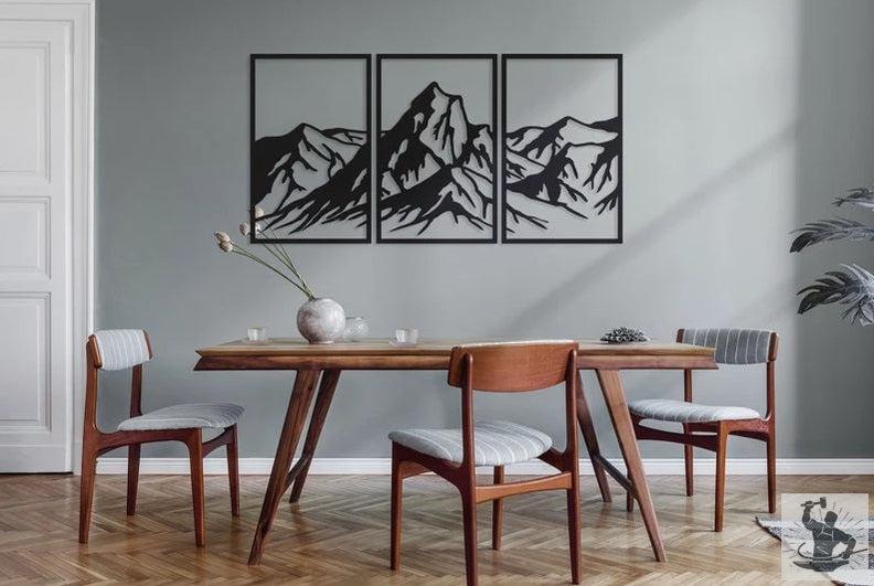 Mountain Design Metal Wall Decoration