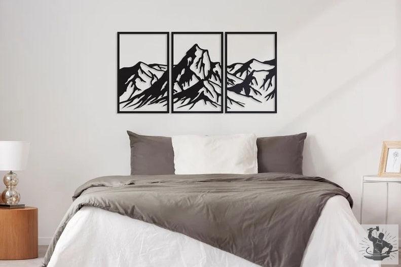 Mountain Design Metal Wall Decoration