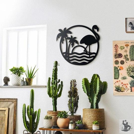 Palm Tree Industrial Metal Wall Decor