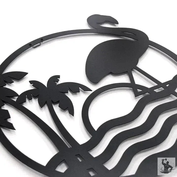 Palm Tree Industrial Metal Wall Decor