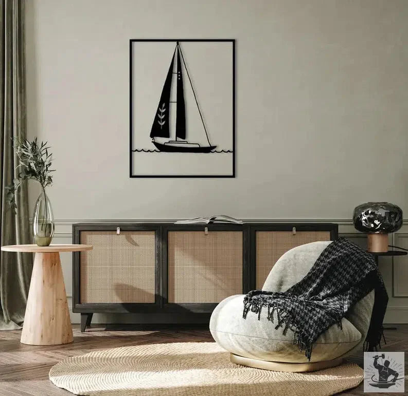 Sailboat Metal Wall Decoration