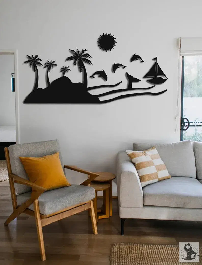 Seaside Metal Wall Decoration