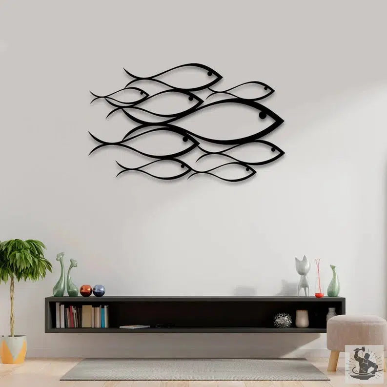 Shoal of Fish Metal Wall Decor