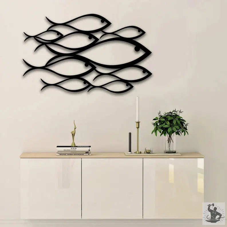 Shoal of Fish Metal Wall Decor