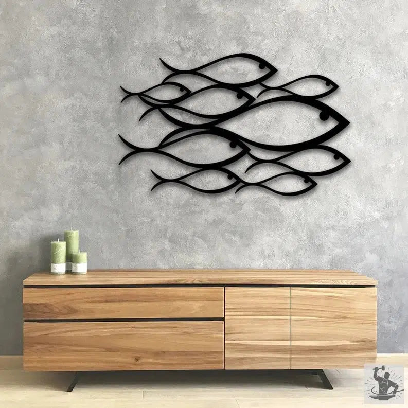 Shoal of Fish Metal Wall Decor