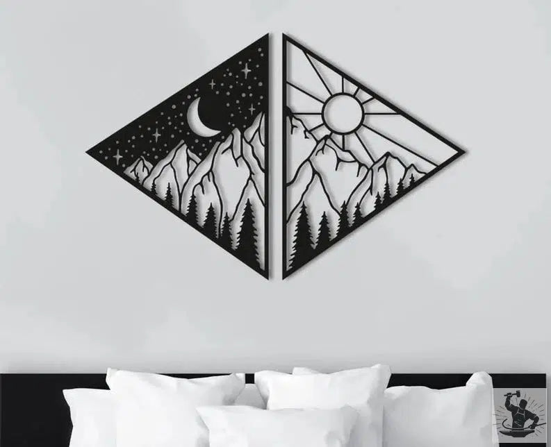 Sun and Moon Metal Wall Decor