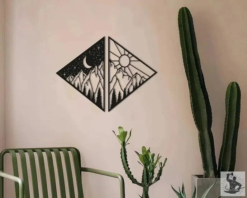Sun and Moon Metal Wall Decor