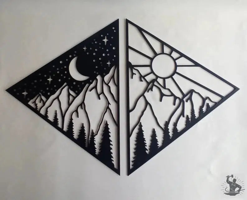 Sun and Moon Metal Wall Decor