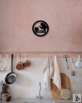 Tea Room Metal Wall Decoration