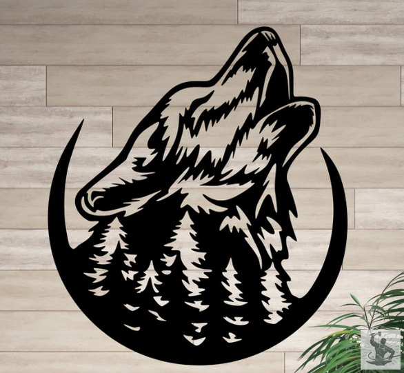 Wolf Metal Wall Decor