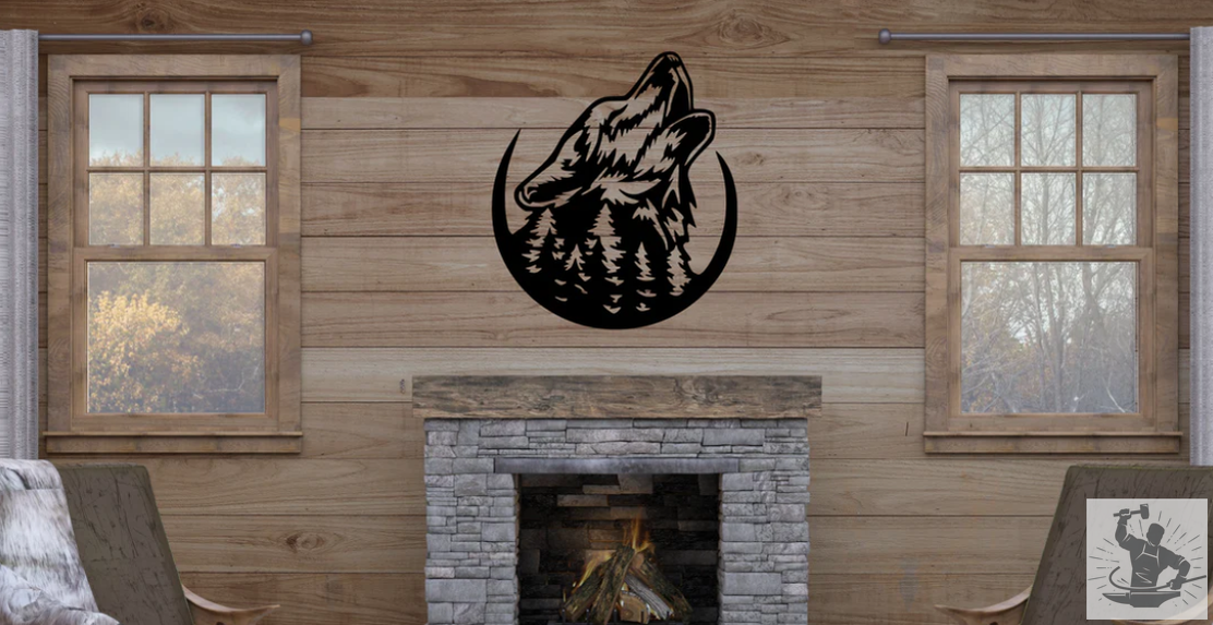 Wolf Metal Wall Decor