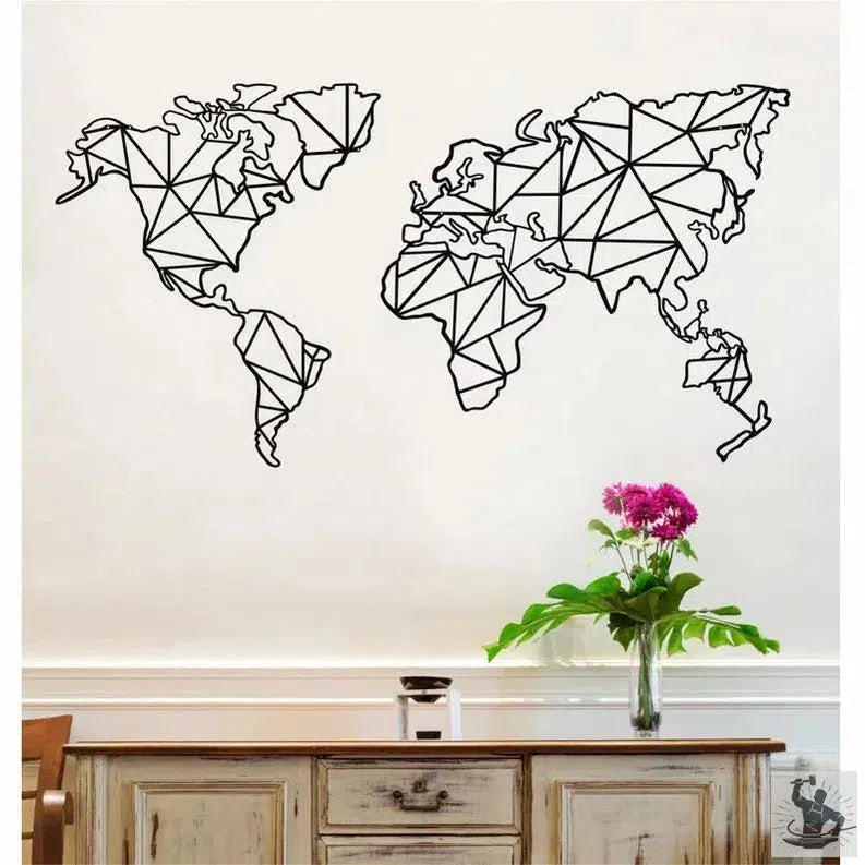 World Map Metal Wall Decoration
