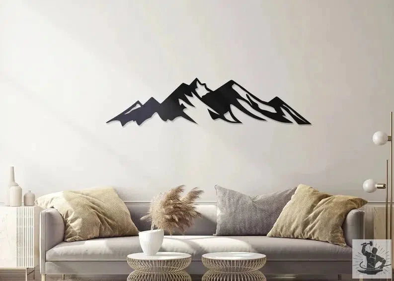 Abstract Mountain Metal Wall Decor