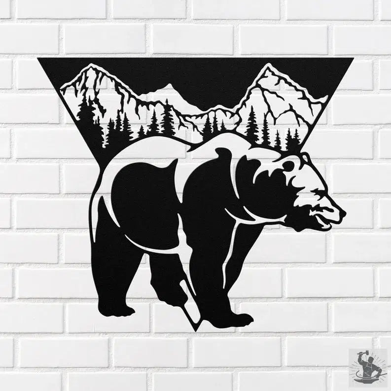 Bear Metal Wall Decor