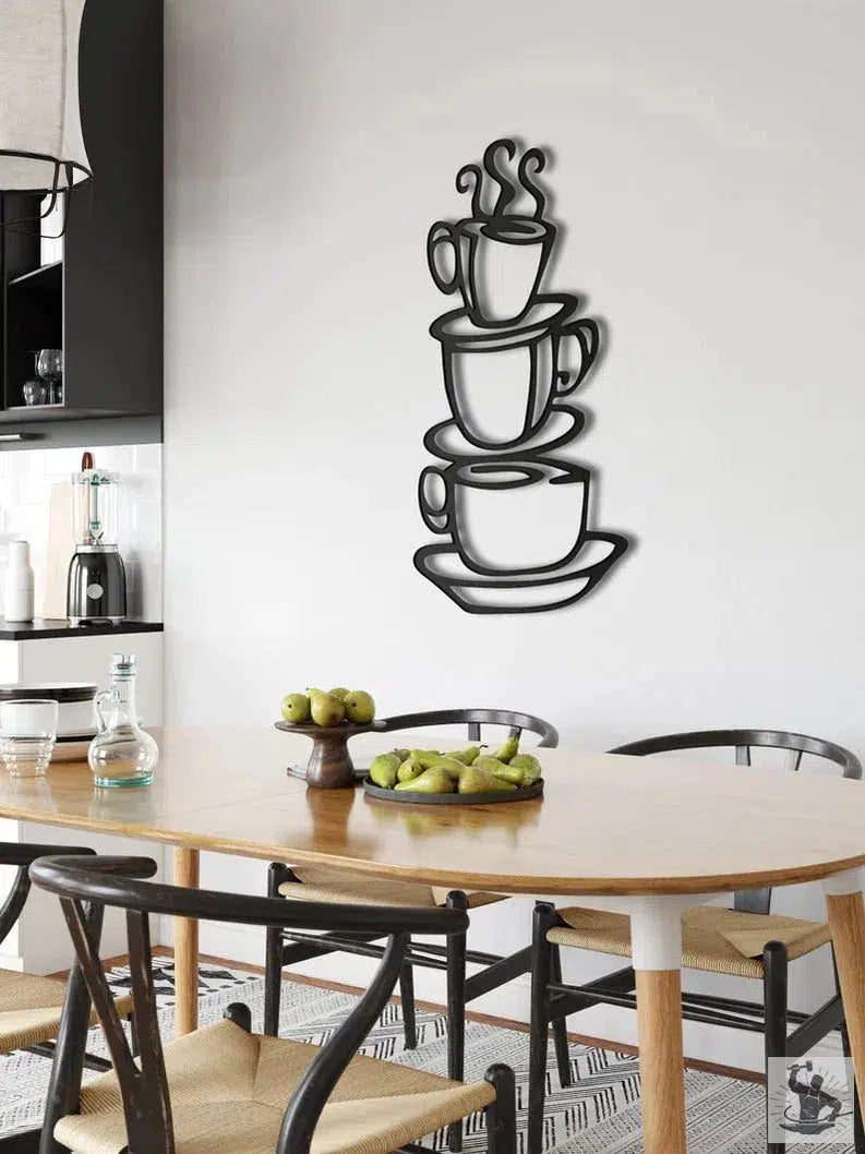 Decorazione da parete in metallo caffè – Metalonix