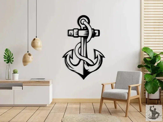 Marine Anchor Metal Wall Decoration