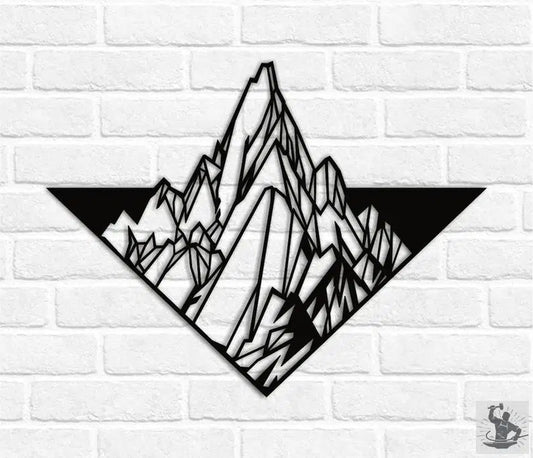 Modern Mountain Metal Wall Decor