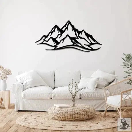 Décoration murale Montagne en acier thermolaqué sur mesure